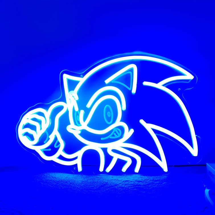 Polarisneon 16 Cute Anime Sonic Neon Sign Handmade Cartoon Sonic